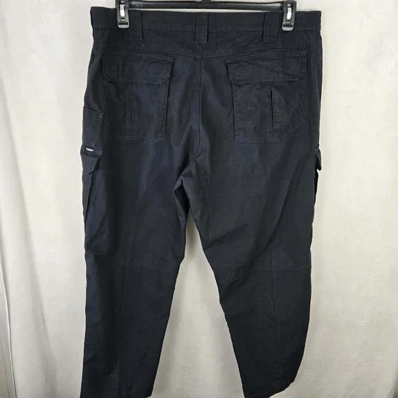 CQR Mens Tactical Cargo Pants Navy Blue Multi-Pocket Ripstop Work Pants 42-44x30 - Picture 2 of 6